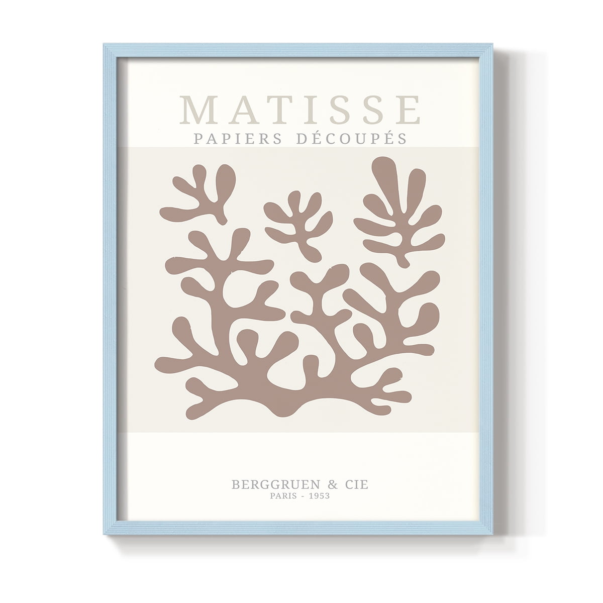 Matisse CDXXXI in Blue Solid Wood Framed Print No Nail Hanging