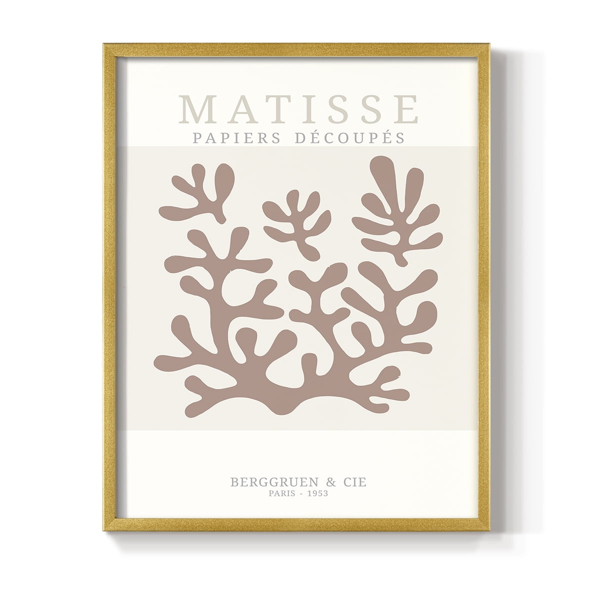 Matisse CDXXXI in Gold Solid Wood Framed Print No Nail Hanging