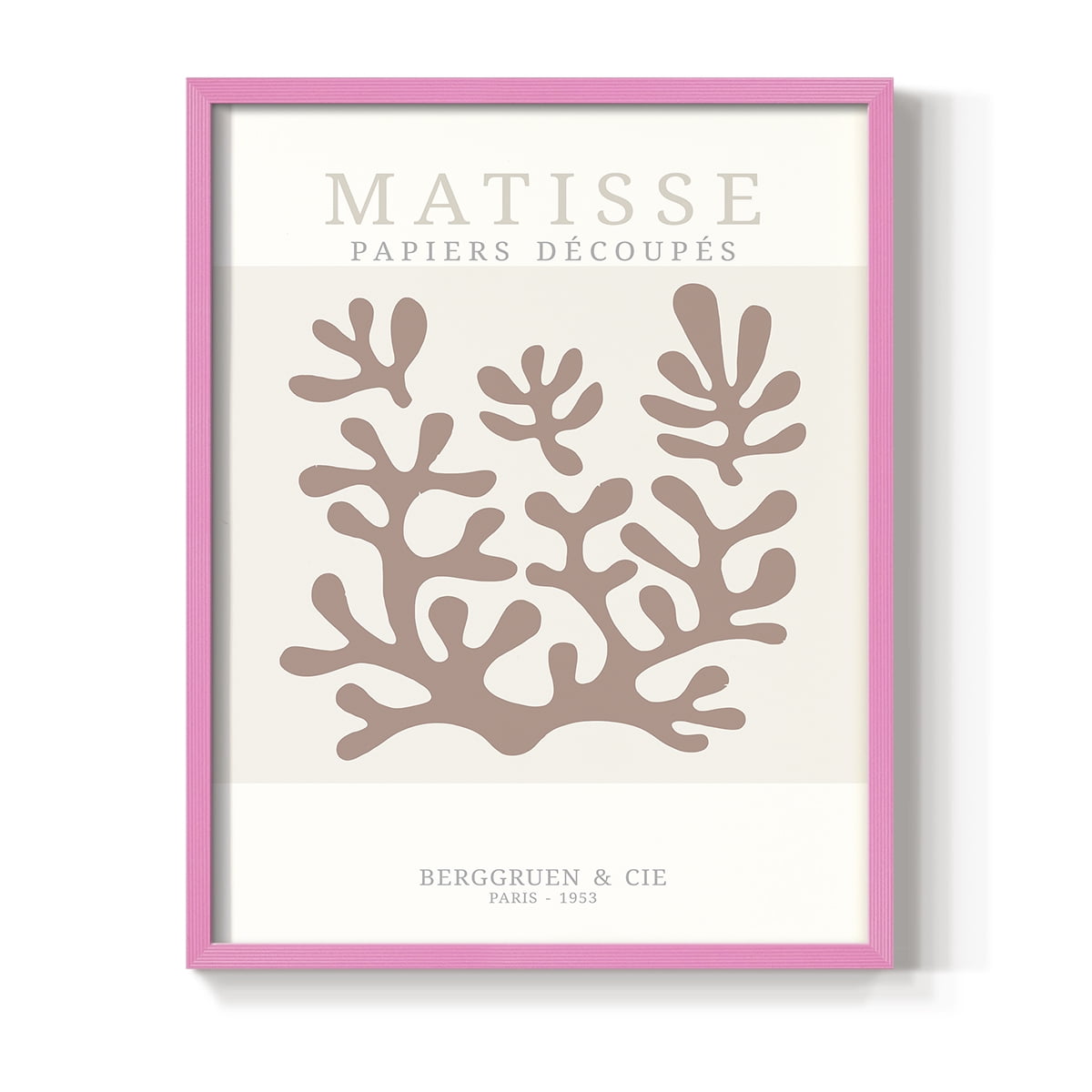 Matisse CDXXXI in Pink Solid Wood Framed Print No Nail Hanging