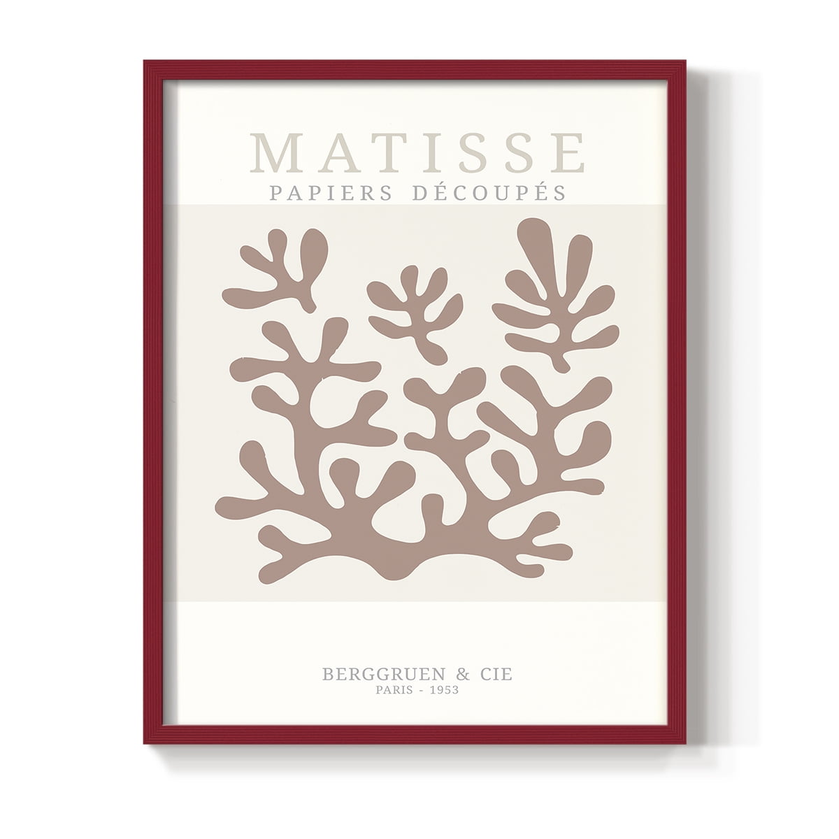 Matisse CDXXXI in Red Solid Wood Framed Print No Nail Hanging