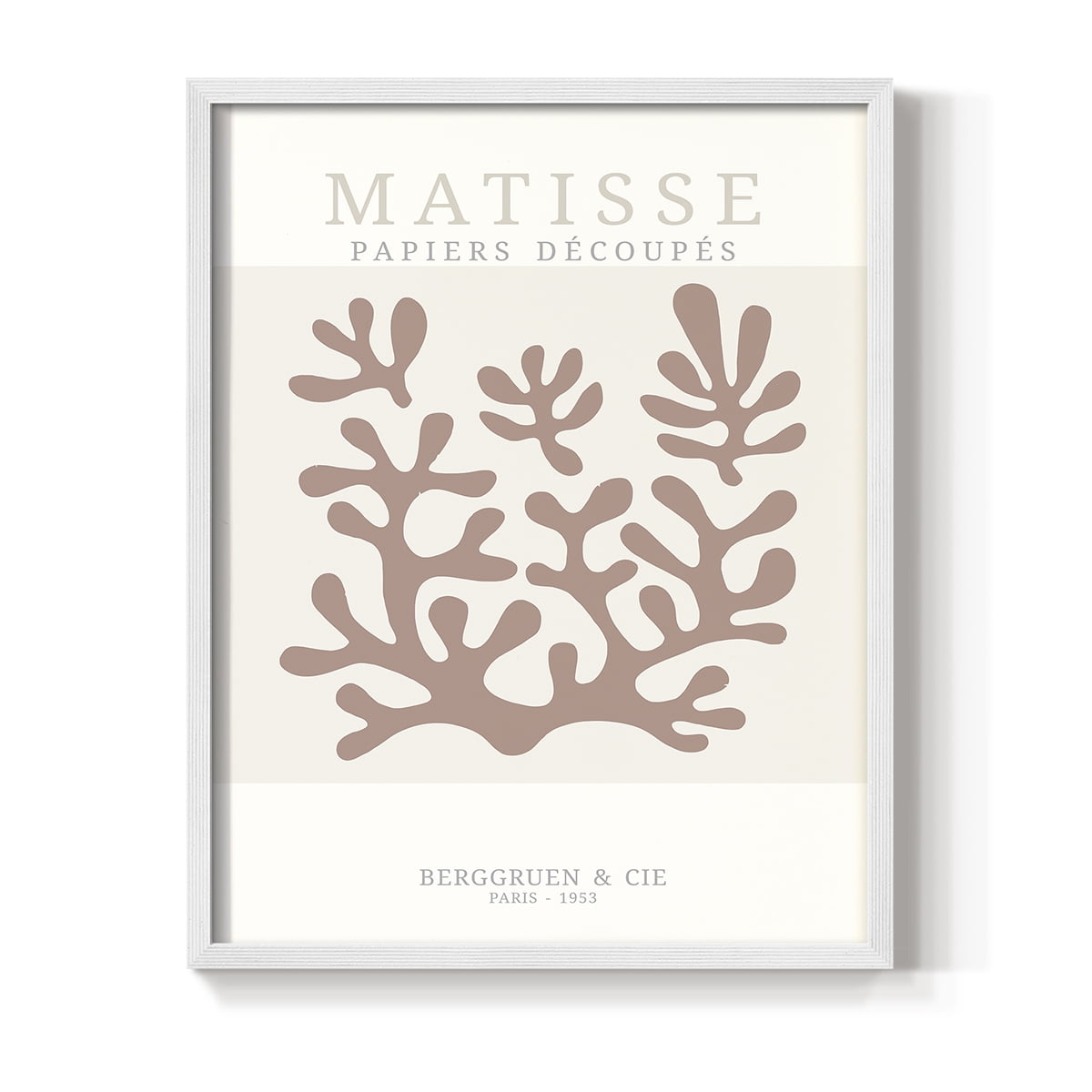 Matisse CDXXXI in White Solid Wood Framed Print No Nail Hanging