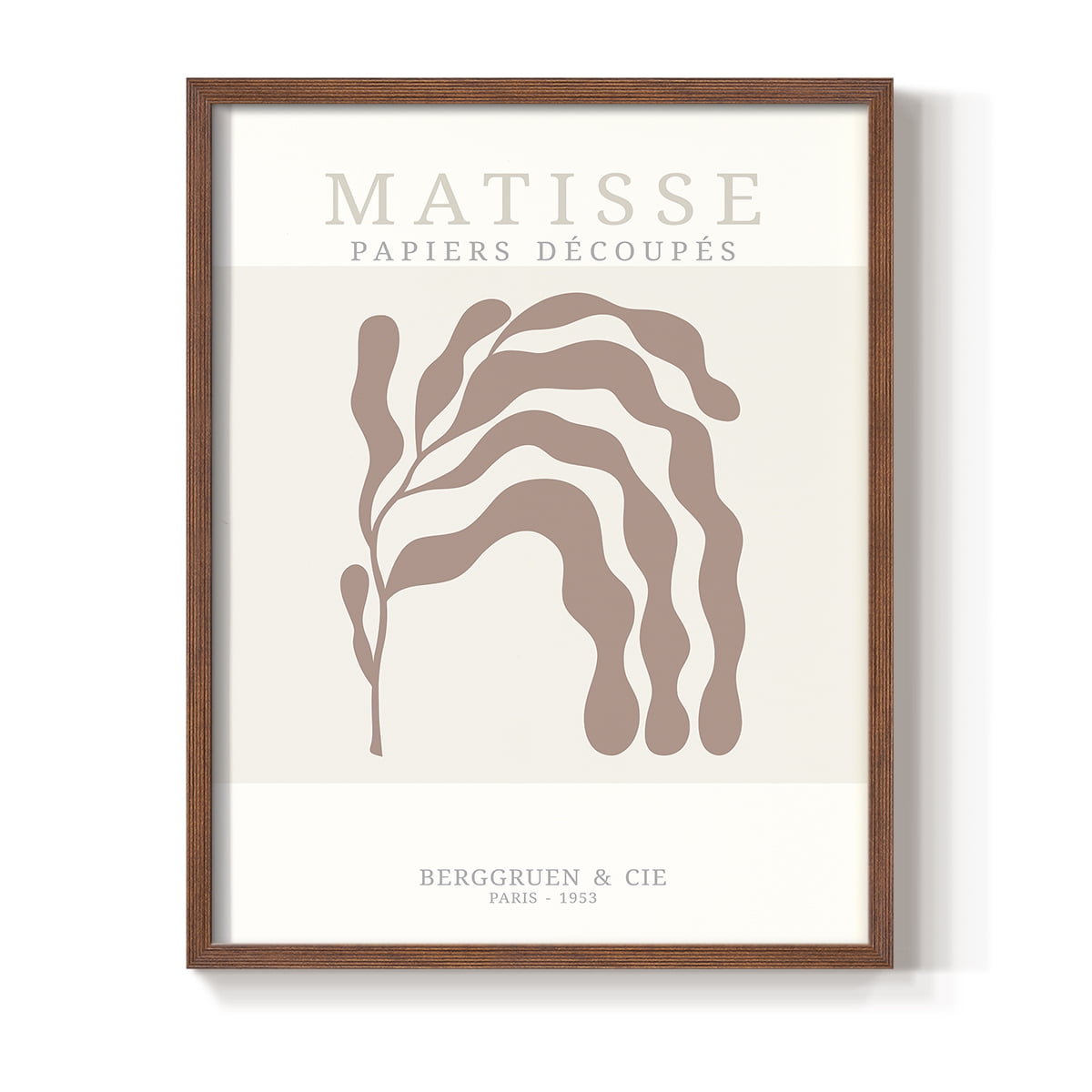 Matisse CDXXXII in Brown Solid Wood Framed Print No Nail Hanging