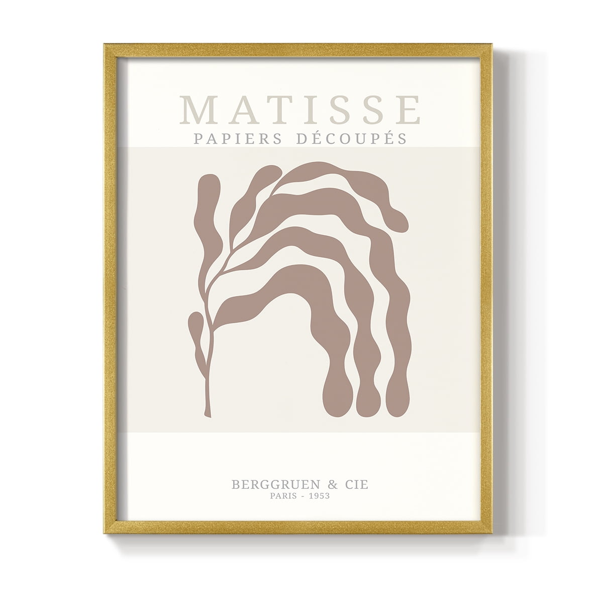 Matisse CDXXXII in Gold Solid Wood Framed Print No Nail Hanging