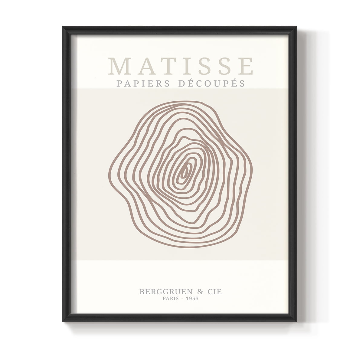 Matisse CDXXXIII in Black Solid Wood Framed Print No Nail Hanging