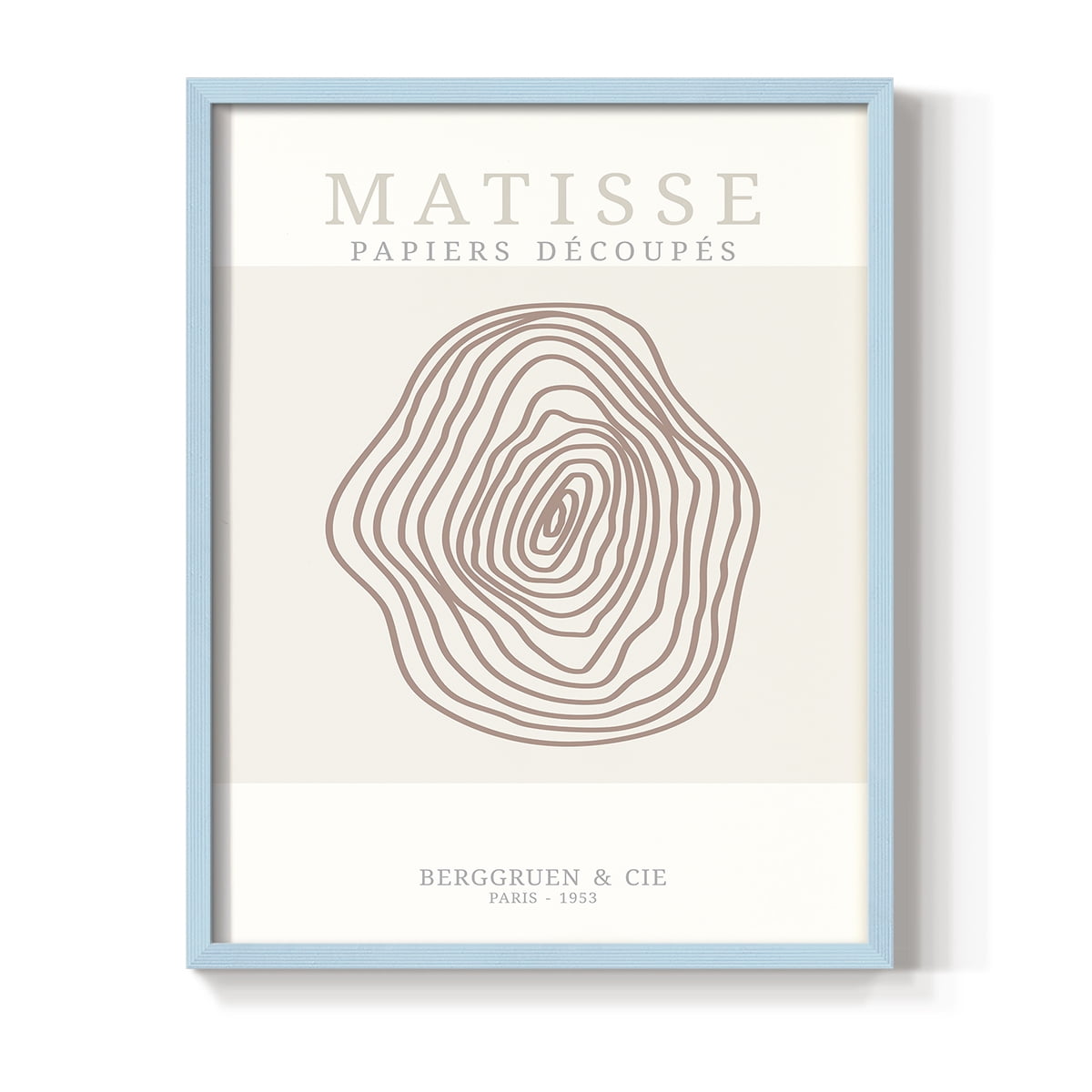 Matisse CDXXXIII in Blue Solid Wood Framed Print No Nail Hanging