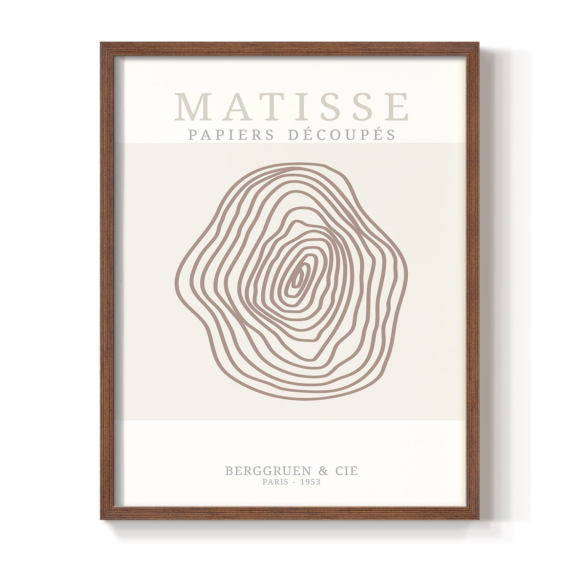 Matisse CDXXXIII in Brown Solid Wood Framed Print No Nail Hanging