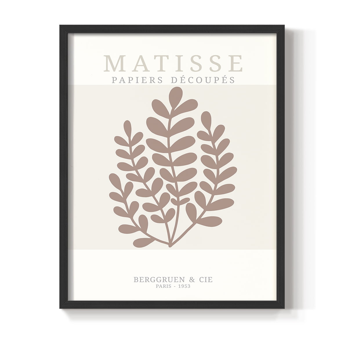 Matisse CDXXXIV in Black Solid Wood Framed Print No Nail Hanging