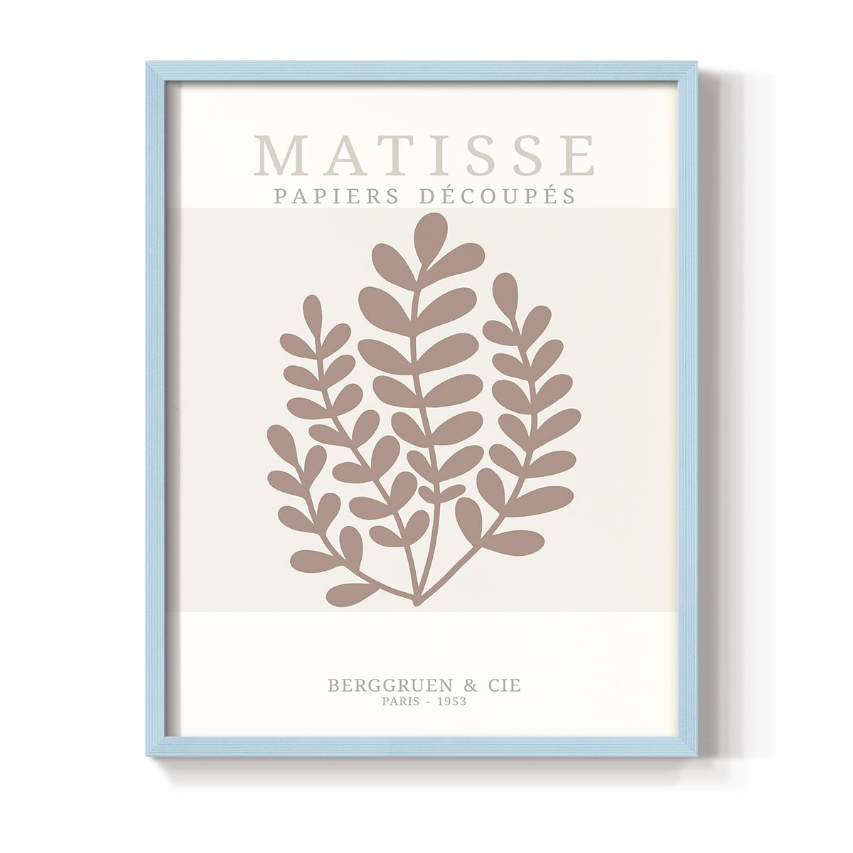 Matisse CDXXXIV in Blue Solid Wood Framed Print No Nail Hanging