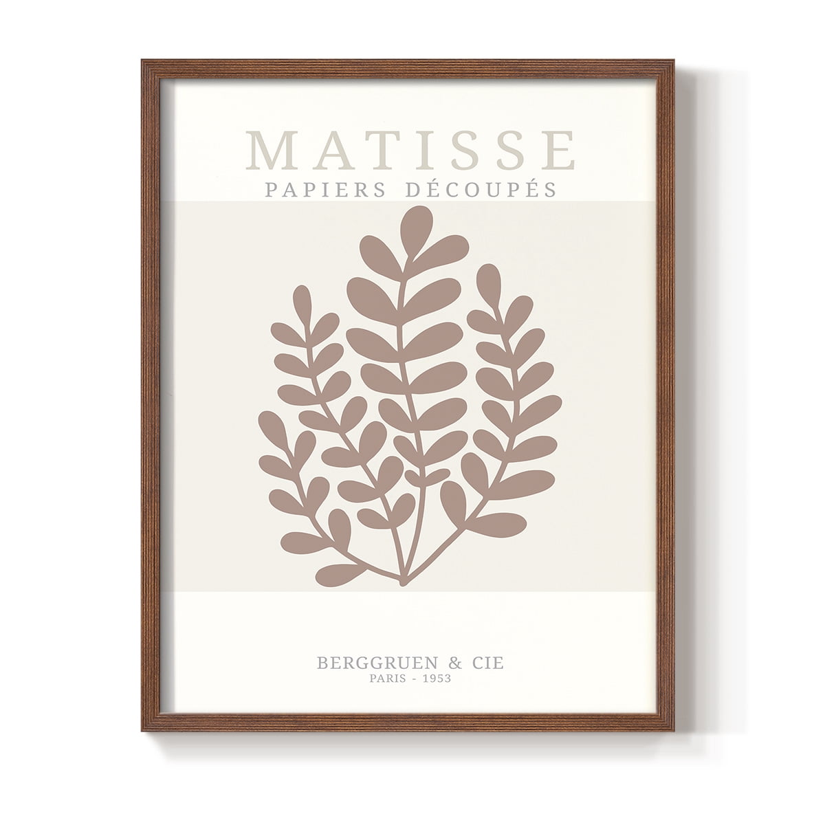 Matisse CDXXXIV in Brown Solid Wood Framed Print No Nail Hanging