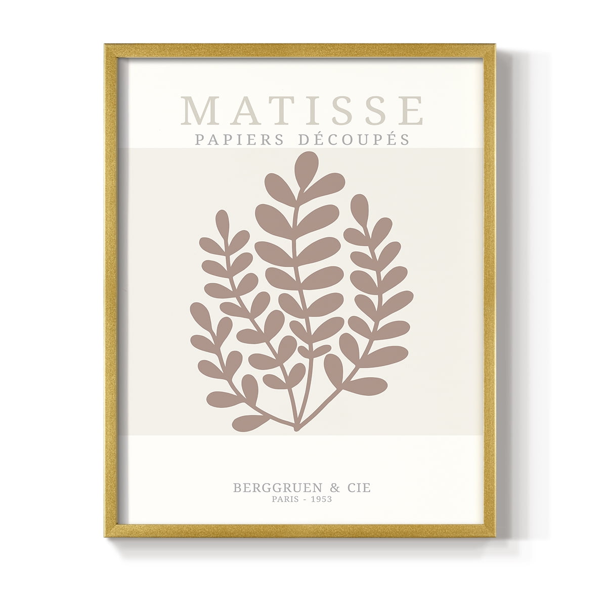 Matisse CDXXXIV in Gold Solid Wood Framed Print No Nail Hanging