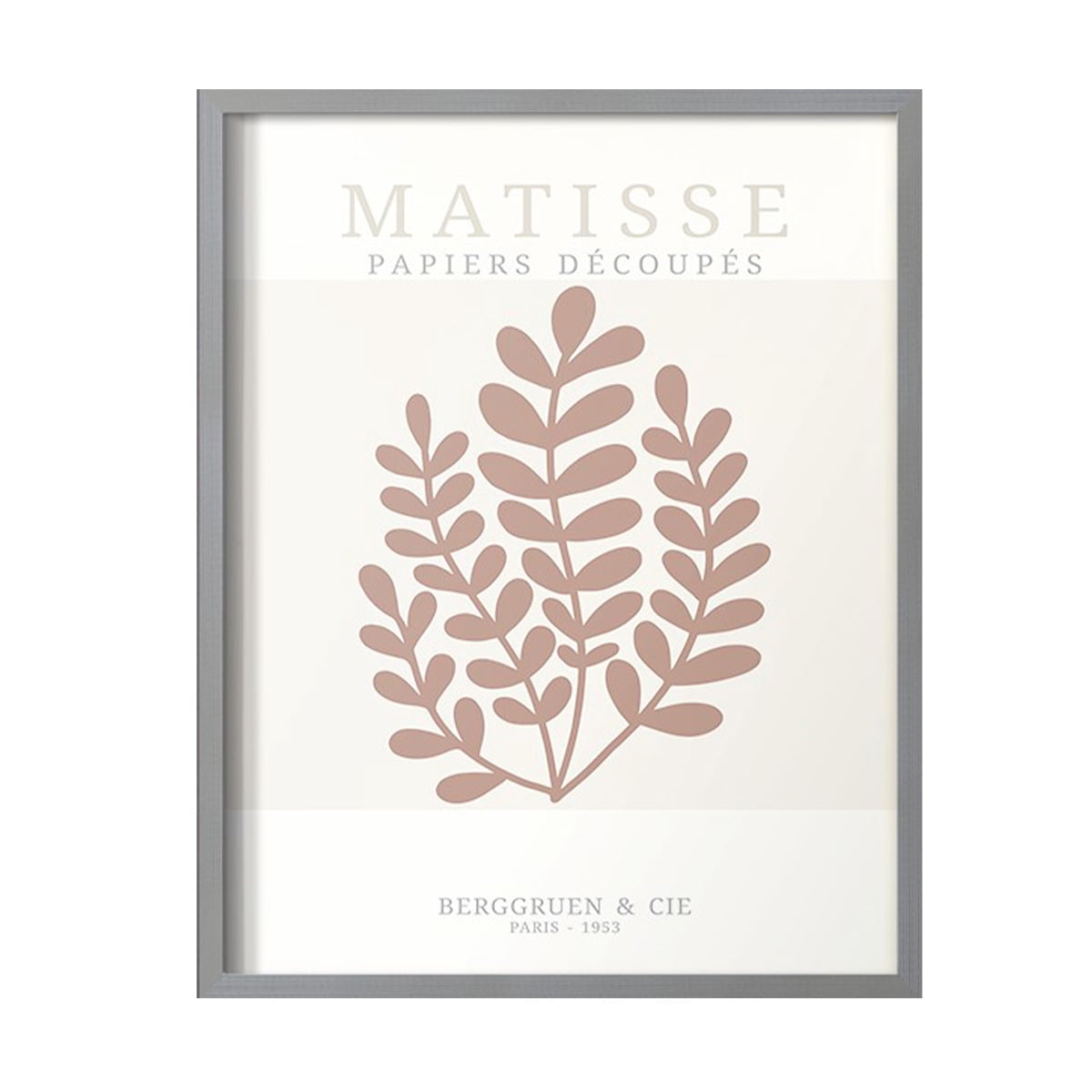 Matisse CDXXXIV in Gray Solid Wood Framed Print No Nail Hanging