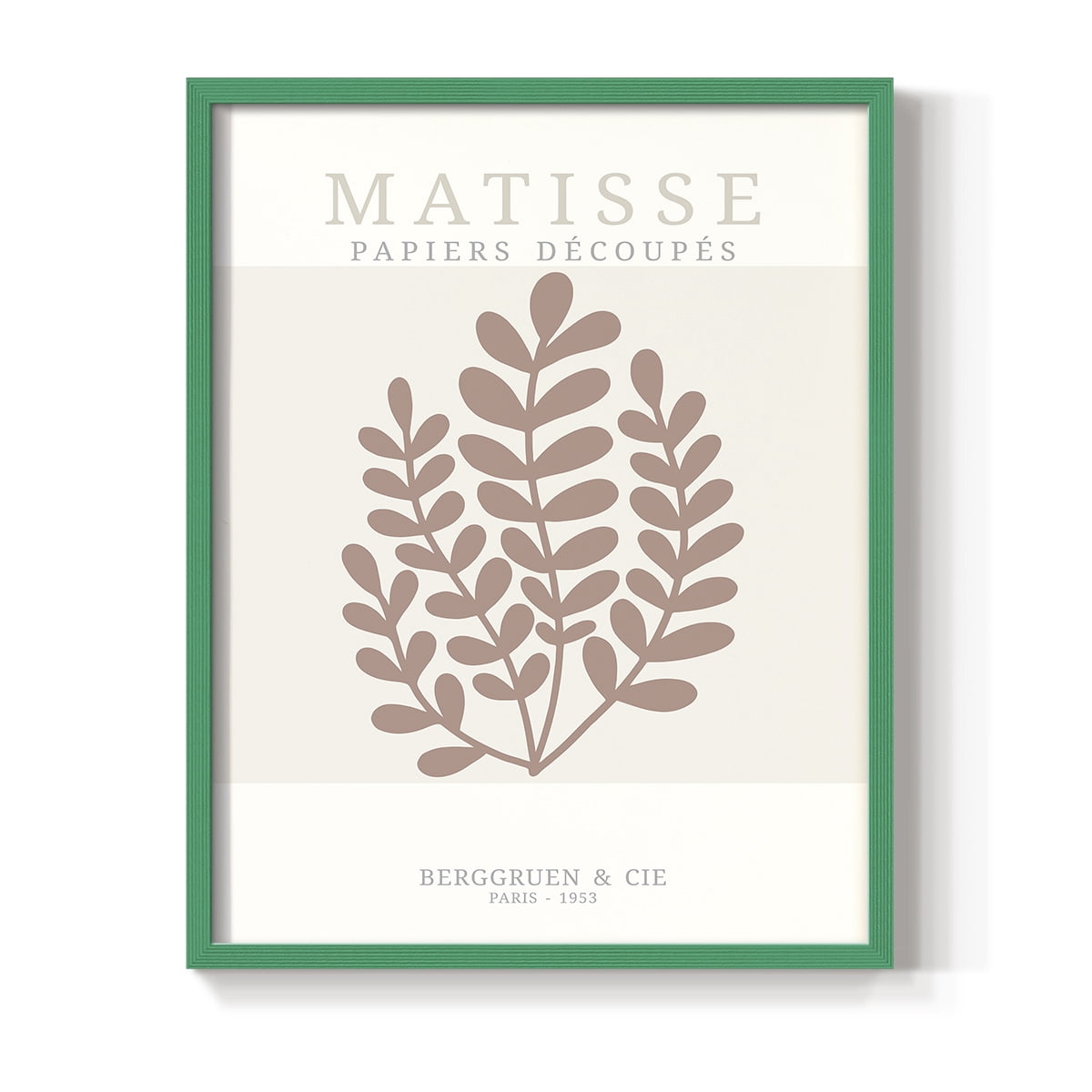 Matisse CDXXXIV in Green Solid Wood Framed Print No Nail Hanging