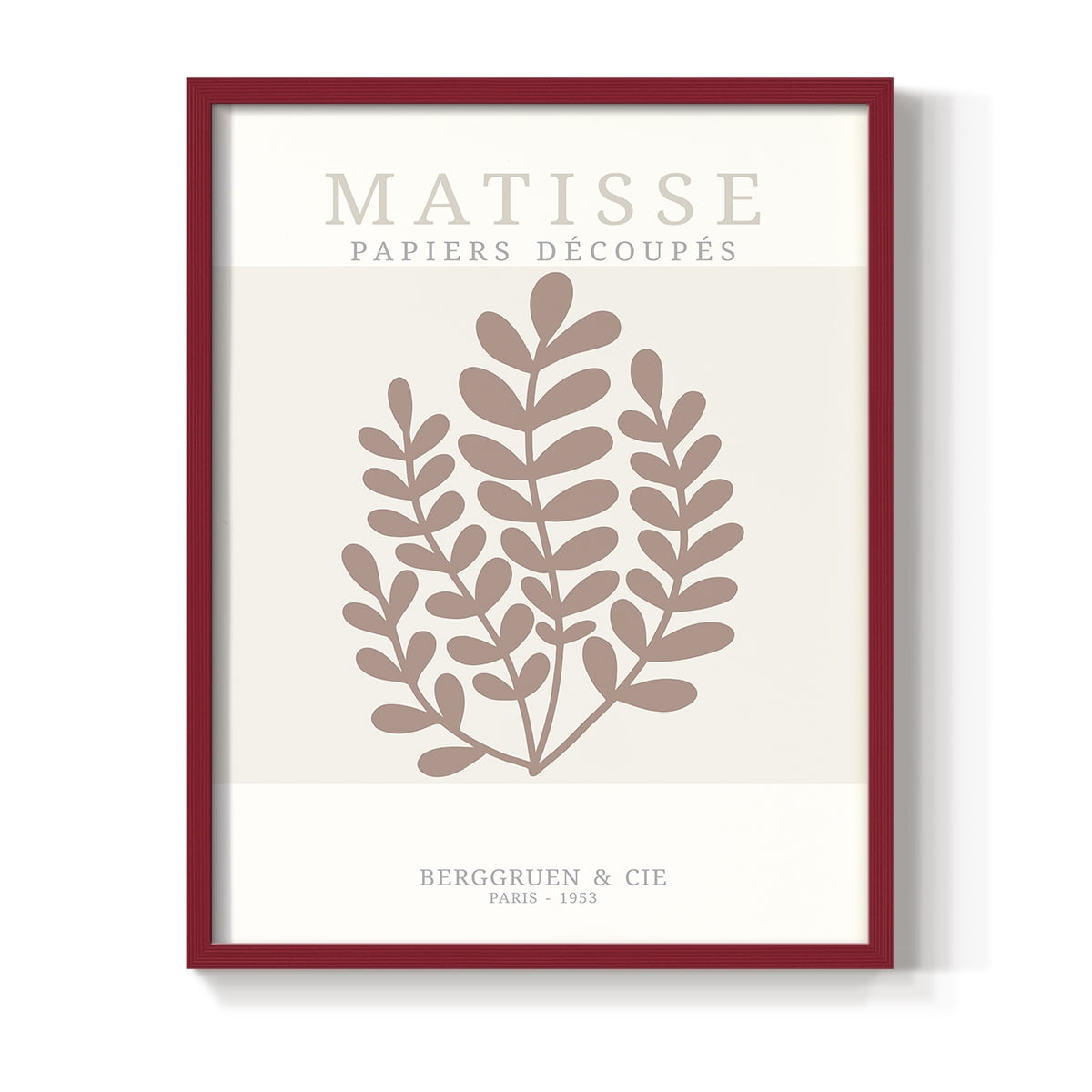 Matisse CDXXXIV in Red Solid Wood Framed Print No Nail Hanging