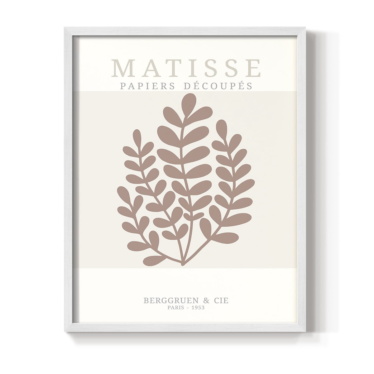 Matisse CDXXXIV in White Solid Wood Framed Print No Nail Hanging