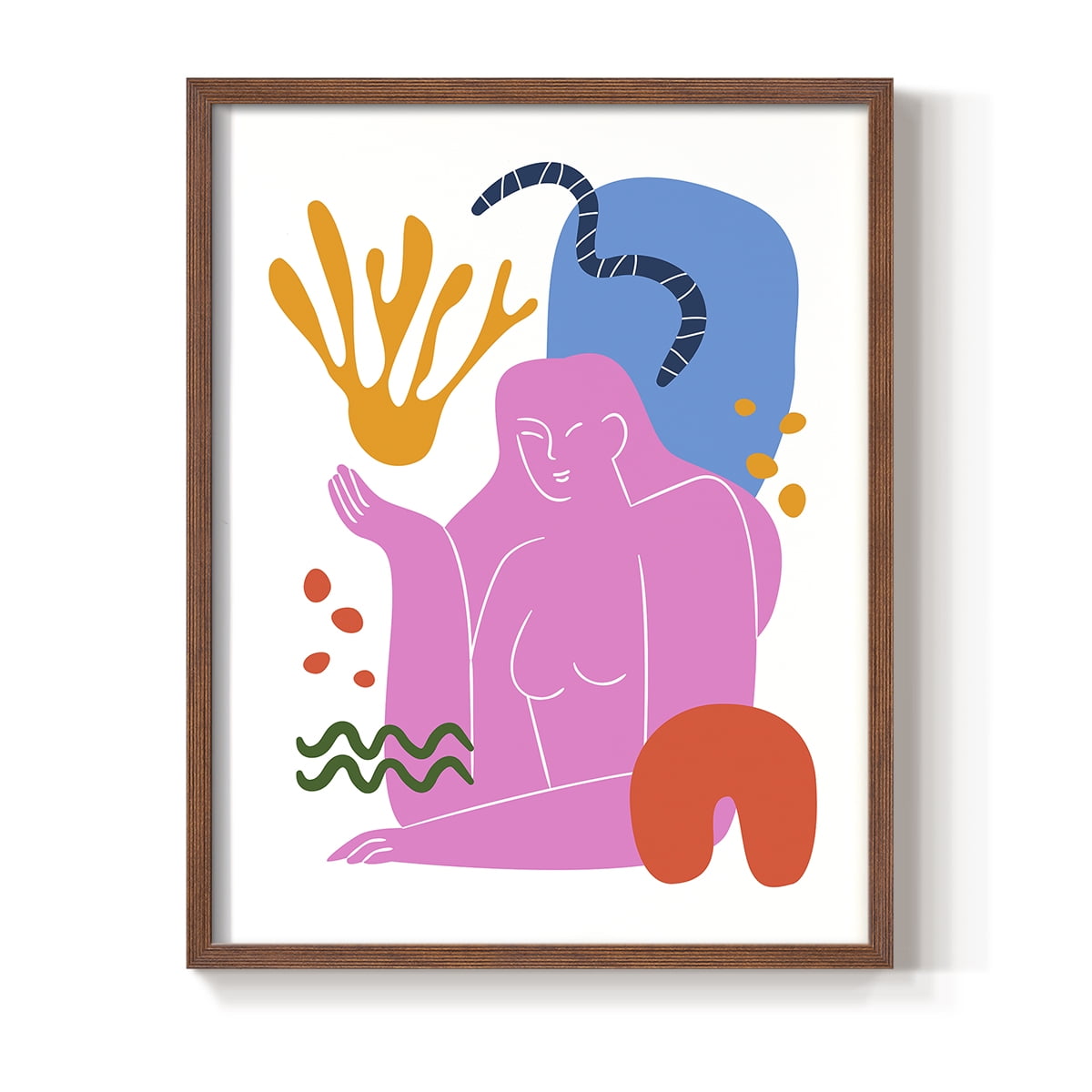 Matisse CDXXXIX in Brown Solid Wood Framed Print No Nail Hanging