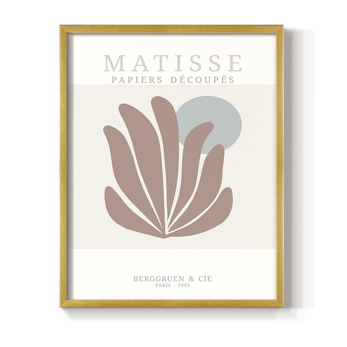 Matisse CDXXXV in Gold Solid Wood Framed Print No Nail Hanging