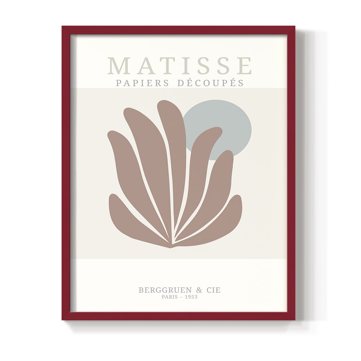 Matisse CDXXXV in Red Solid Wood Framed Print No Nail Hanging