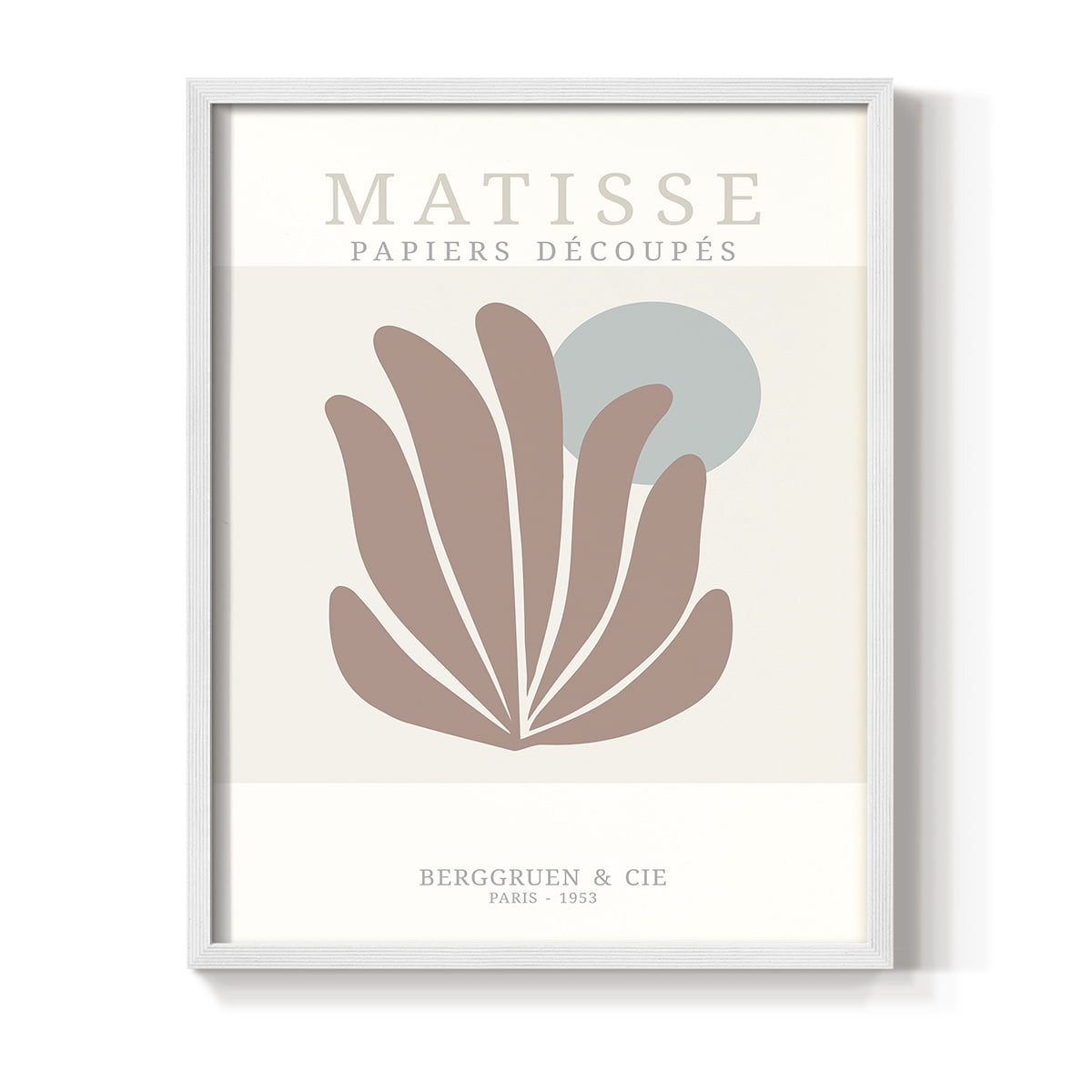 Matisse CDXXXV in White Solid Wood Framed Print No Nail Hanging