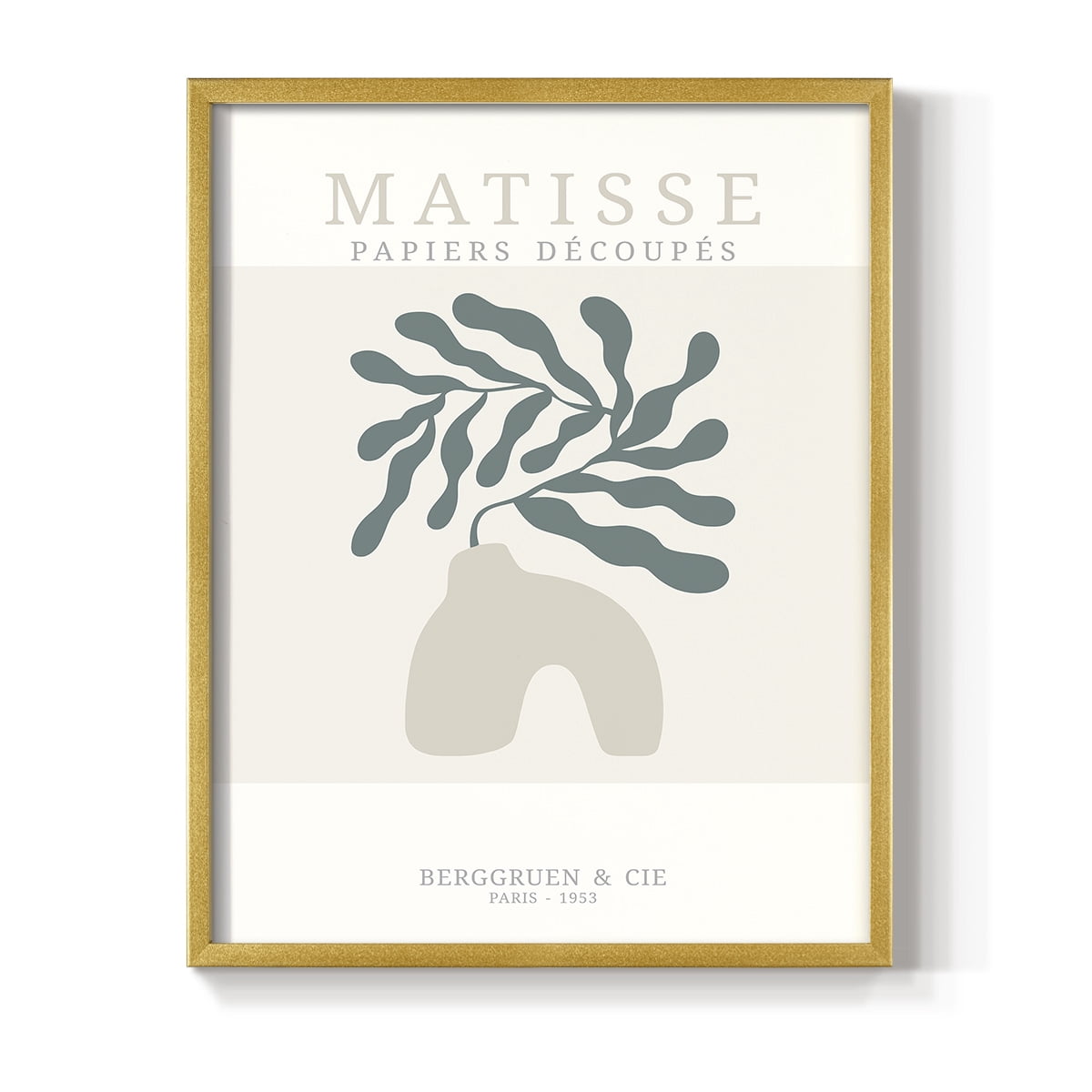 Matisse CDXXXVI in Gold Solid Wood Framed Print No Nail Hanging