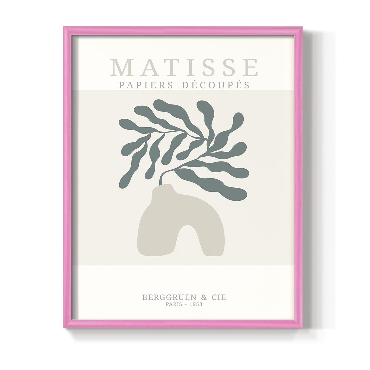 Matisse CDXXXVI in Pink Solid Wood Framed Print No Nail Hanging
