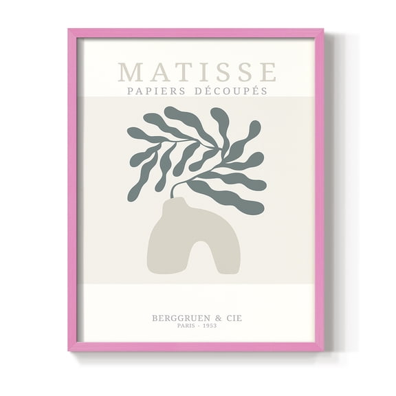 Matisse CDXXXVI in Pink Solid Wood Framed Print No Nail Hanging
