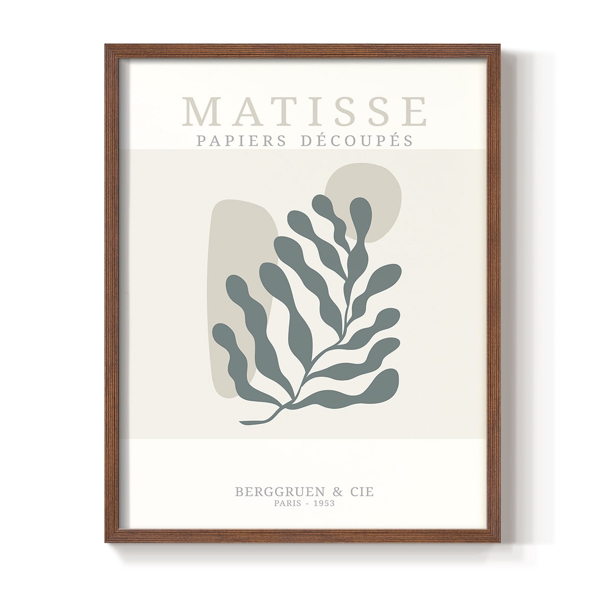 Matisse CDXXXVII in Brown Solid Wood Framed Print No Nail Hanging