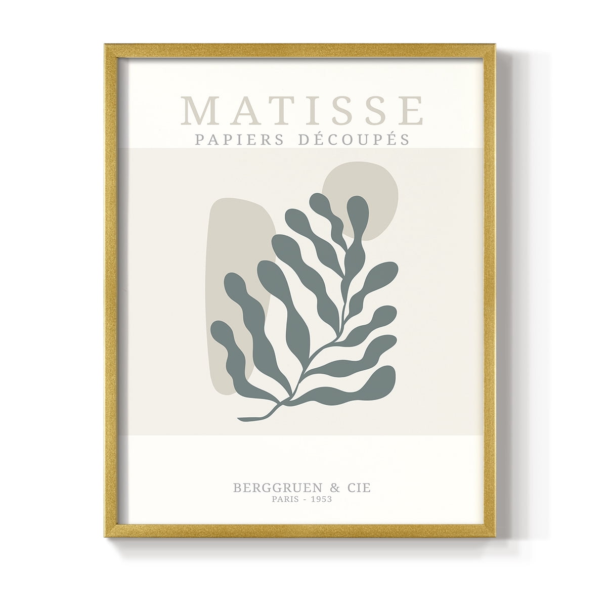 Matisse CDXXXVII in Gold Solid Wood Framed Print No Nail Hanging