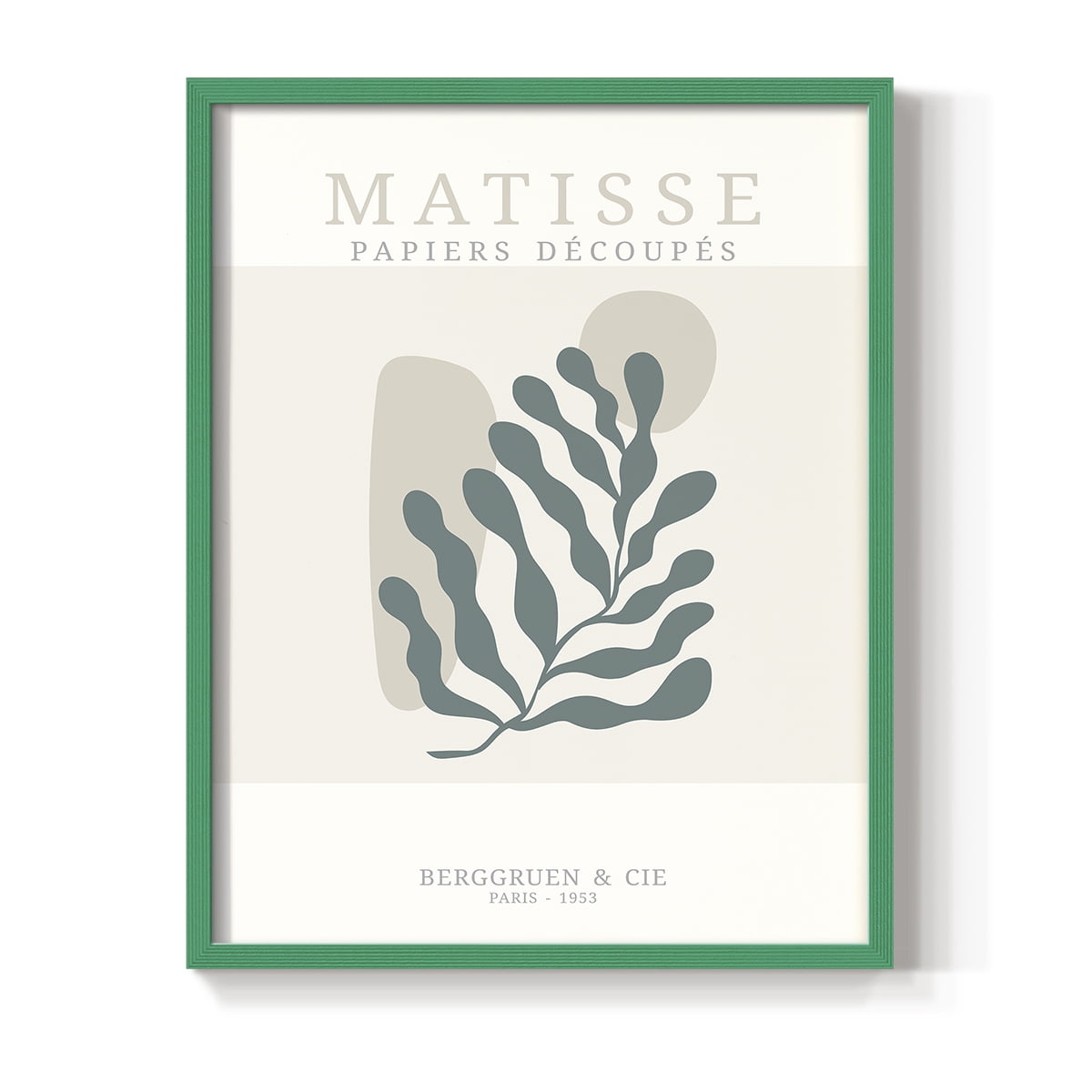 Matisse CDXXXVII in Green Solid Wood Framed Print No Nail Hanging