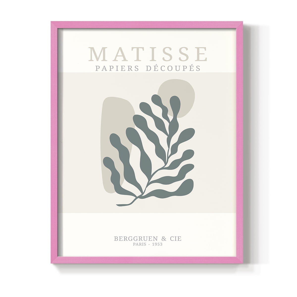 Matisse CDXXXVII in Pink Solid Wood Framed Print No Nail Hanging