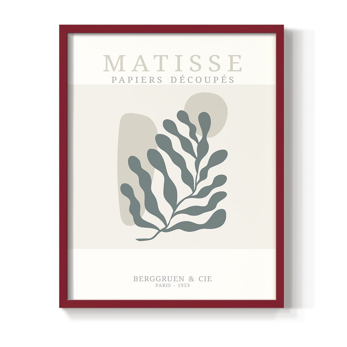 Matisse CDXXXVII in Red Solid Wood Framed Print No Nail Hanging
