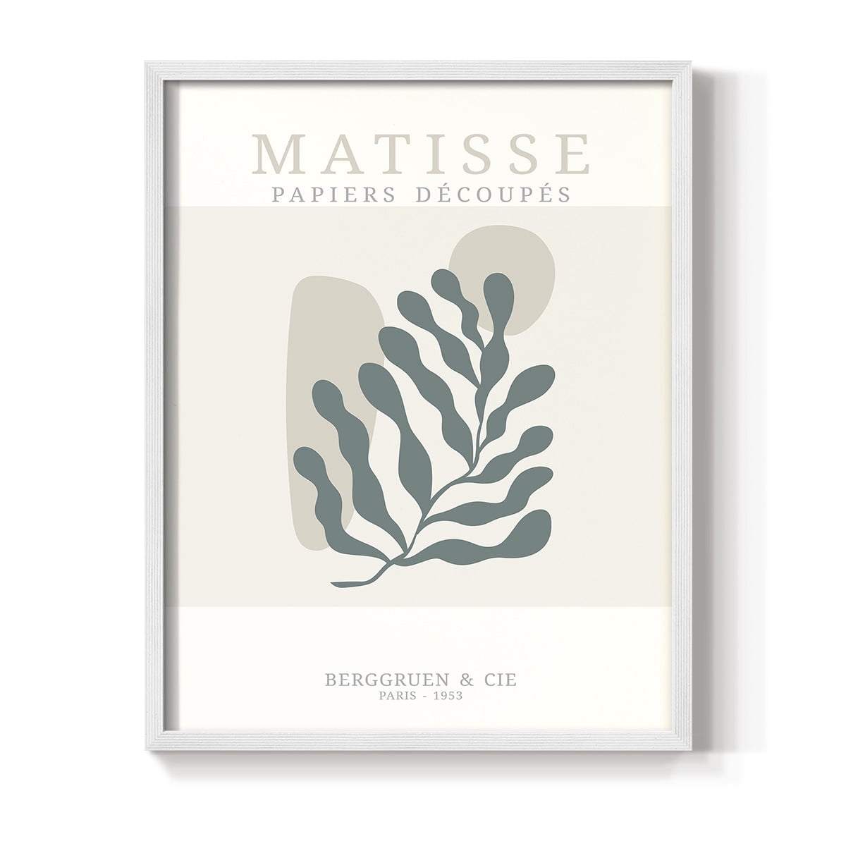 Matisse CDXXXVII in White Solid Wood Framed Print No Nail Hanging