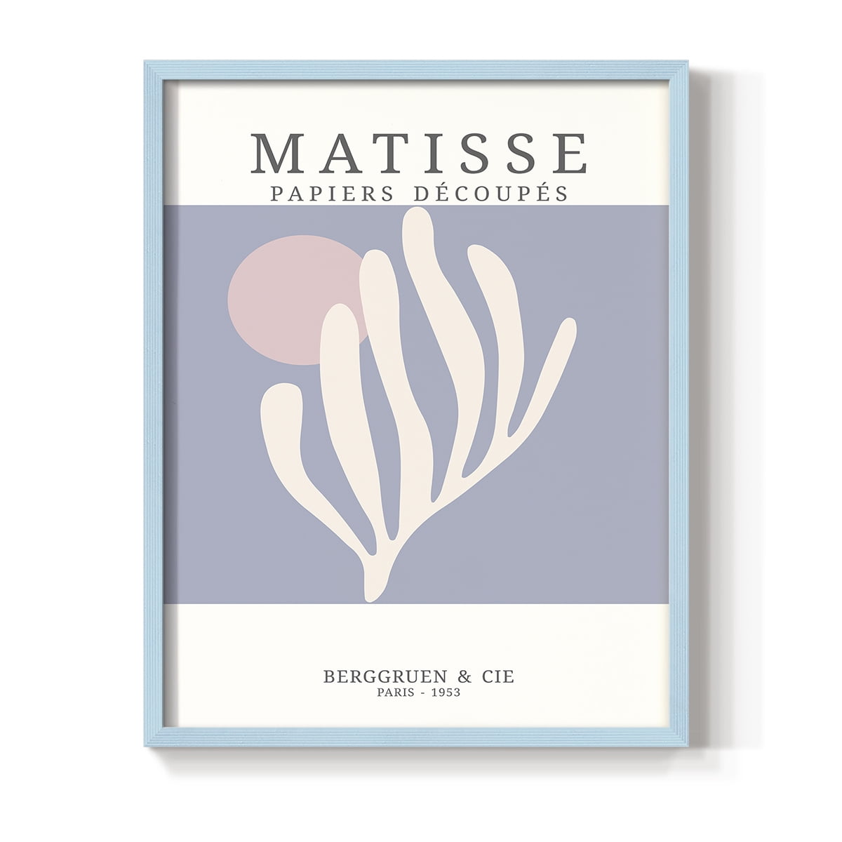 Matisse CDXXXVIII in Blue Solid Wood Framed Print No Nail Hanging