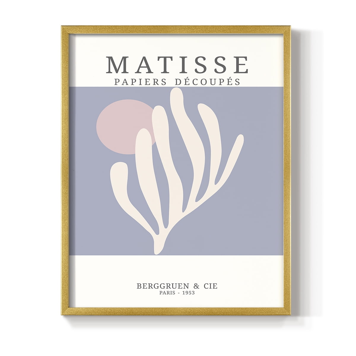 Matisse CDXXXVIII in Gold Solid Wood Framed Print No Nail Hanging