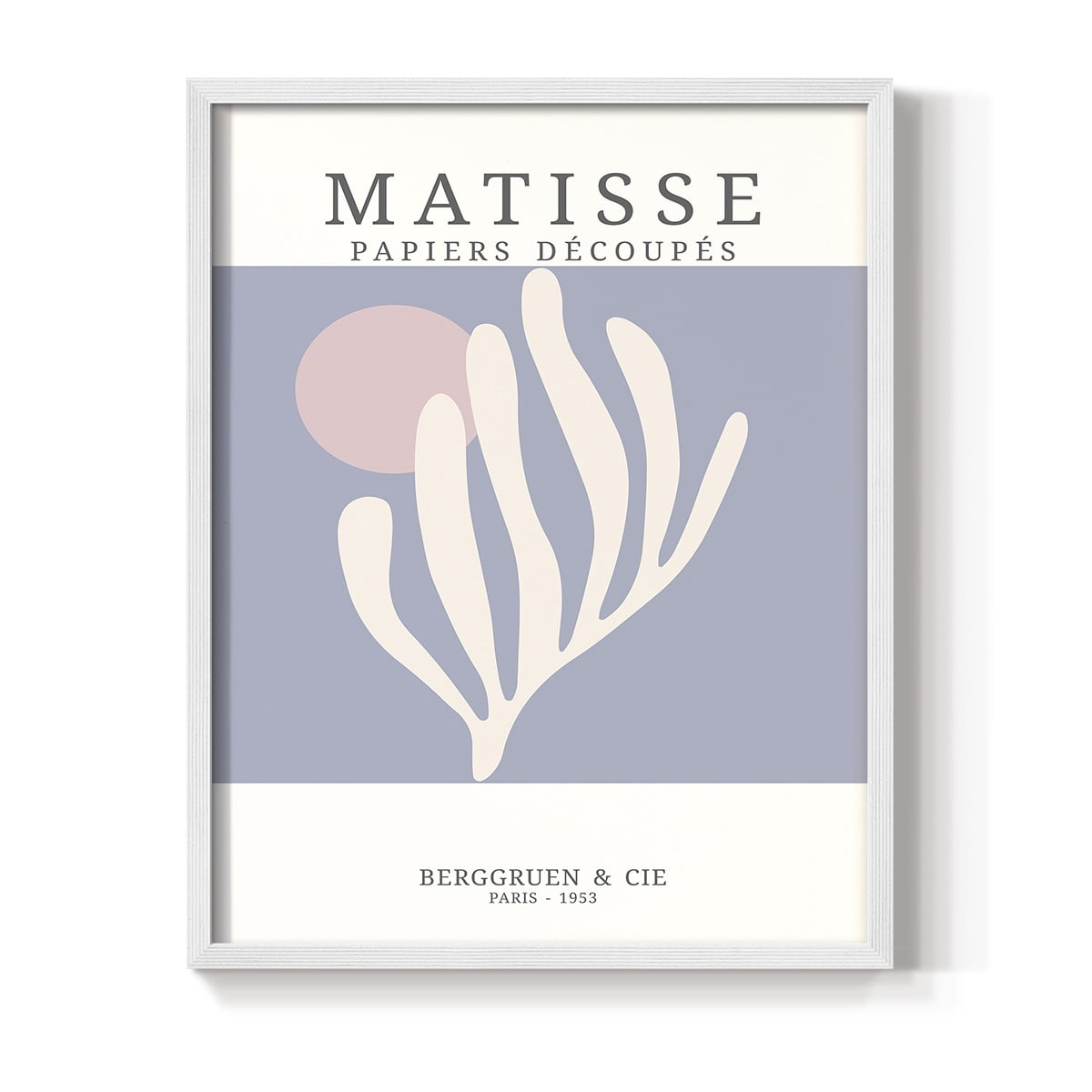 Matisse CDXXXVIII in White Solid Wood Framed Print No Nail Hanging