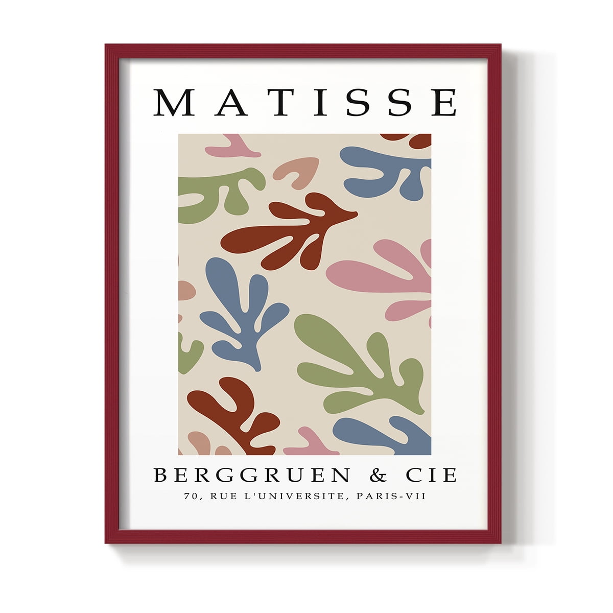 Matisse CIII Framed Print in Red Solid Wood 8 x 10 Framed Print