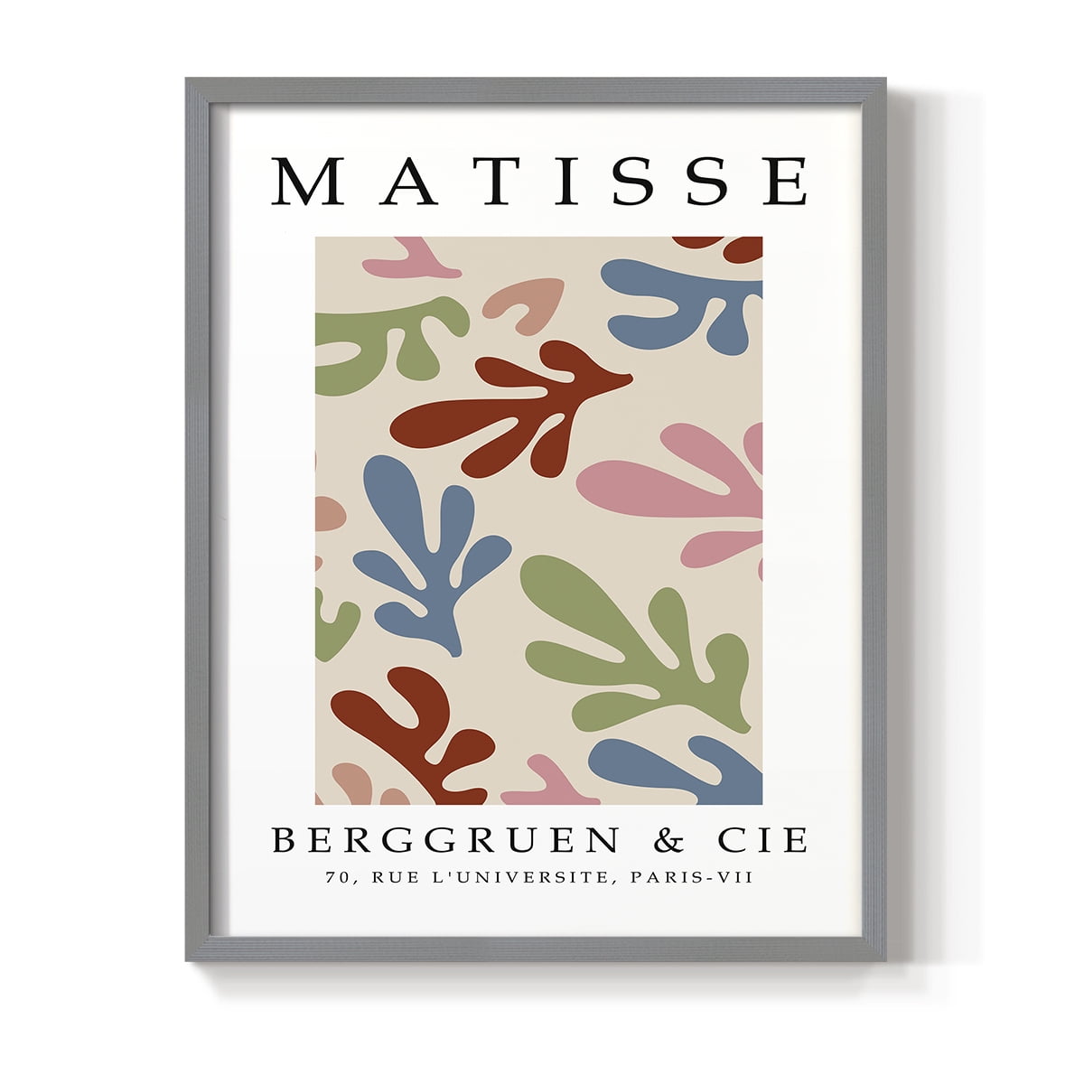 Matisse CIII Framed Print in Gray Solid Wood 8 x 10 Framed Print