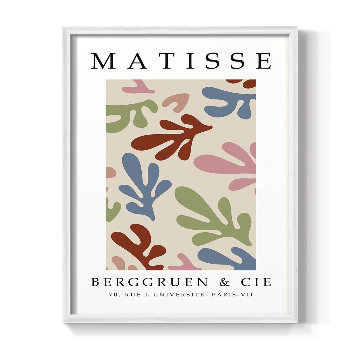 Matisse CIII Framed Print in White Solid Wood 8 x 10 Framed Print