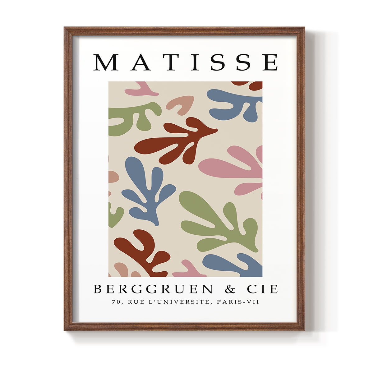 Matisse CIII Framed Print in Brown Solid Wood 8 x 10 Framed Print