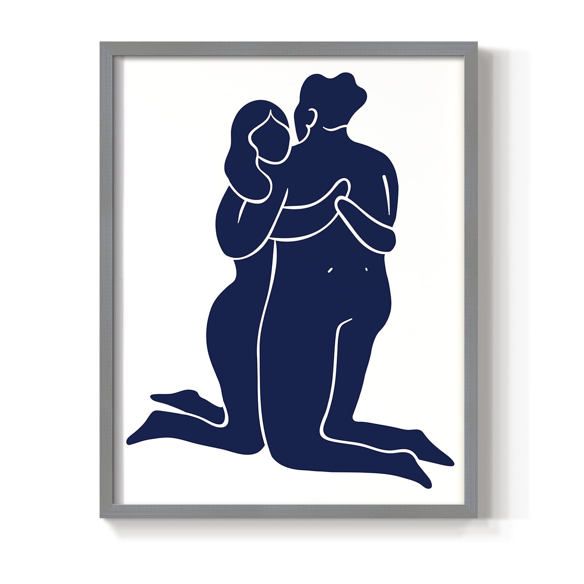 Matisse CIV Framed Print in Gray Solid Wood 22 x 28 Framed Print