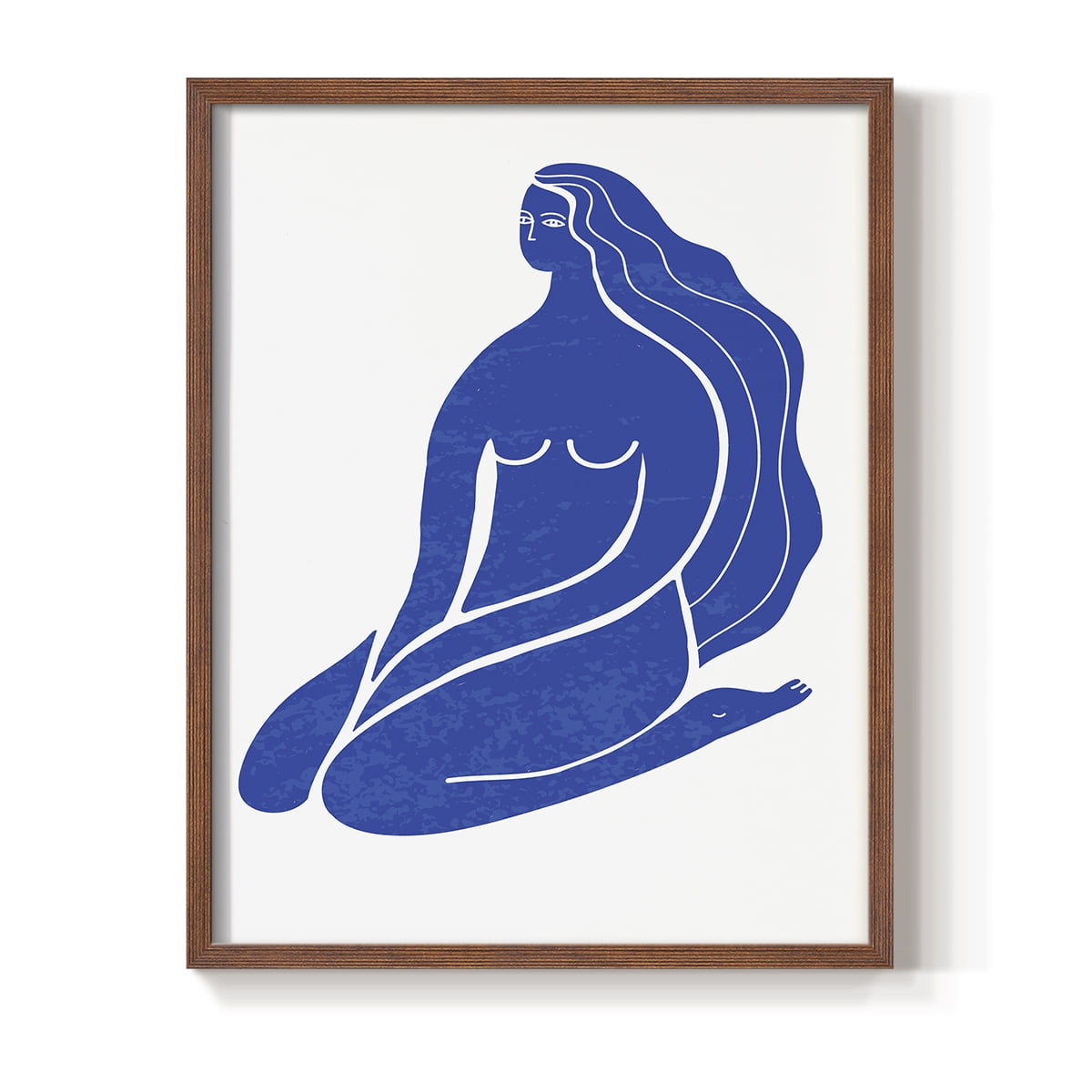 Matisse CIX Framed Print in Brown Solid Wood 11 x 14 Framed Print