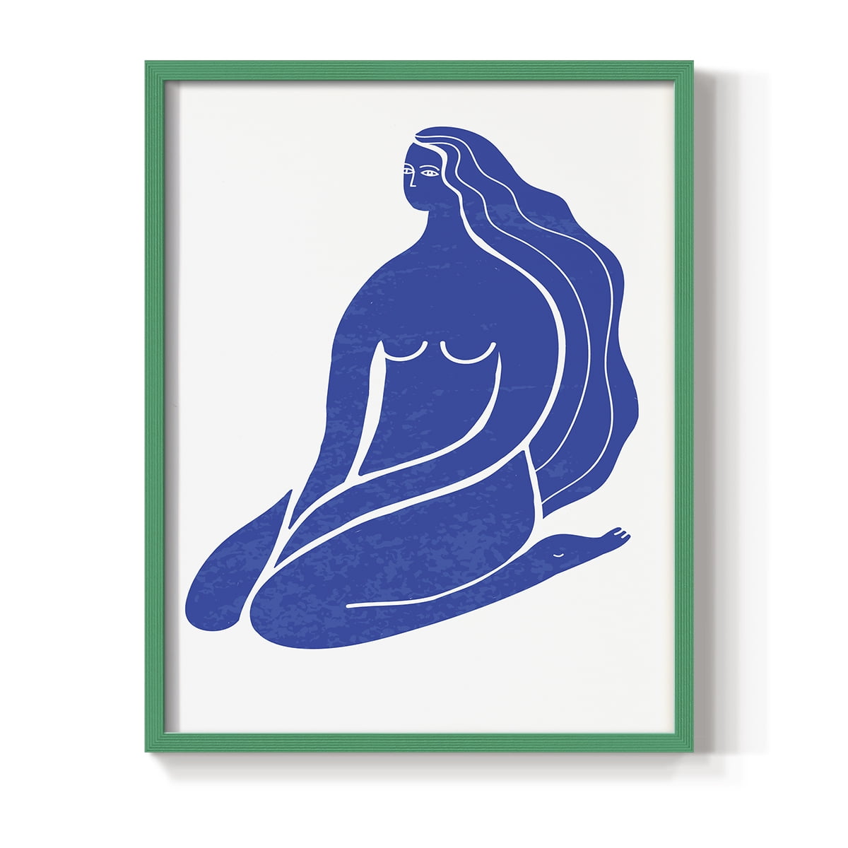 Matisse CIX Framed Print in Green Solid Wood 22 x 28 Framed Print