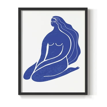 Matisse CIX Framed Print in Black Solid Wood 8 x 10 Framed Print