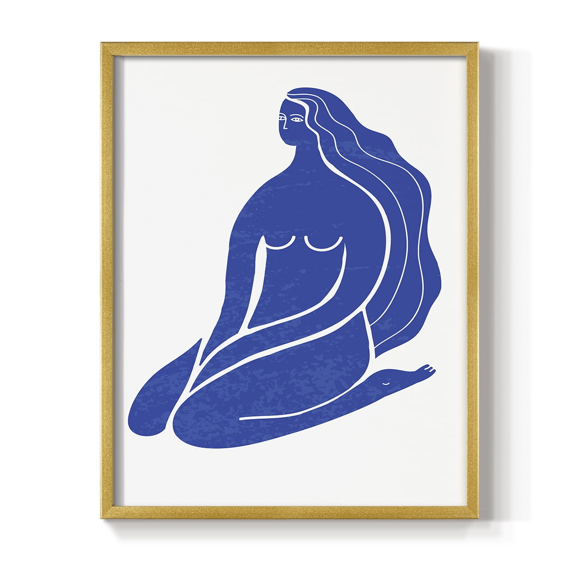 Matisse CIX Framed Print in Gold Solid Wood 8 x 10 Framed Print
