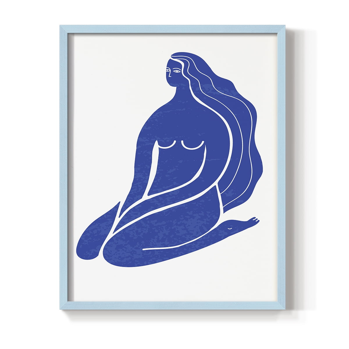 Matisse CIX Framed Print in Blue Solid Wood 8 x 10 Framed Print