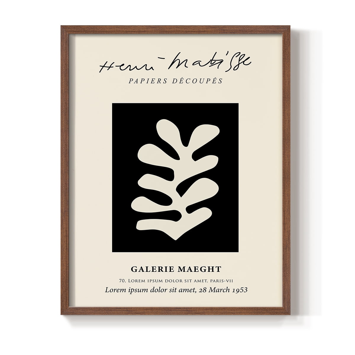 Matisse CL Framed Print in Brown Solid Wood 11 x 14 Framed Print