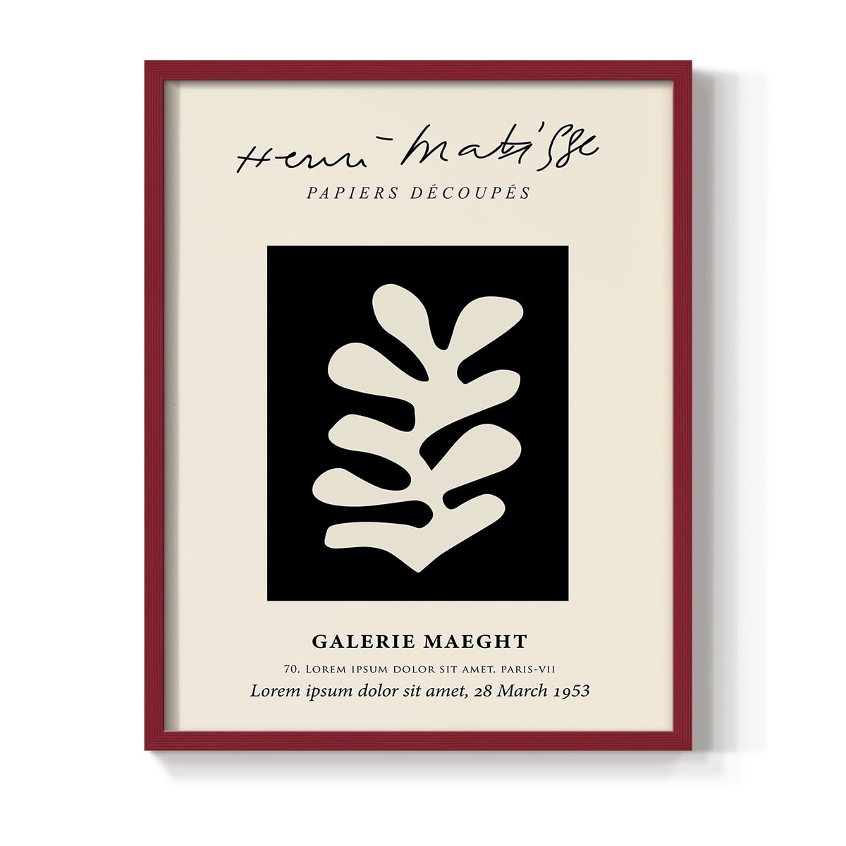 Matisse CL Framed Print in Red Solid Wood 11 x 14 Framed Print