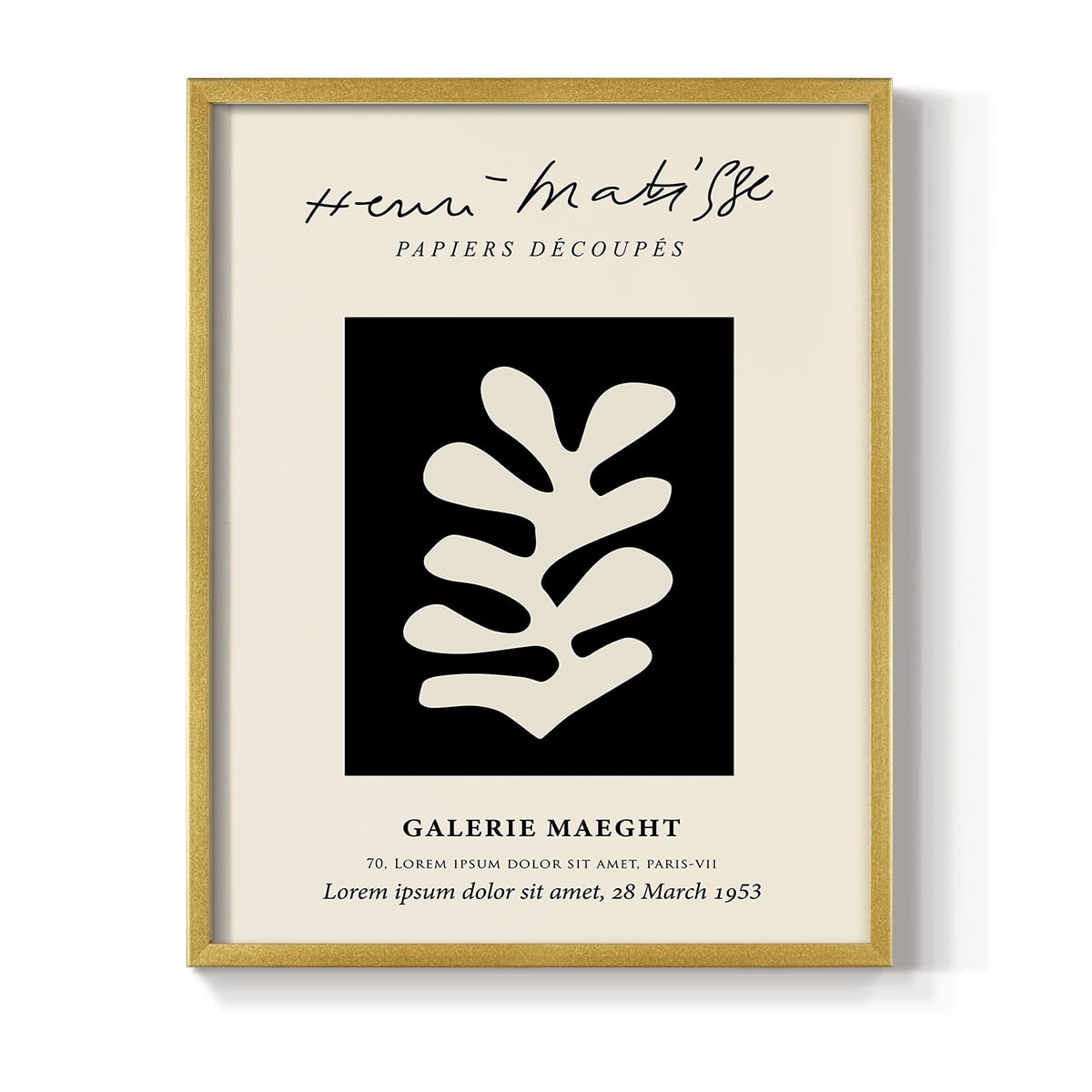 Matisse CL Framed Print in Gold Solid Wood 8 x 10 Framed Print
