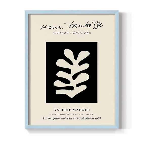 Matisse CL Framed Print in Blue Solid Wood 8 x 10 Framed Print