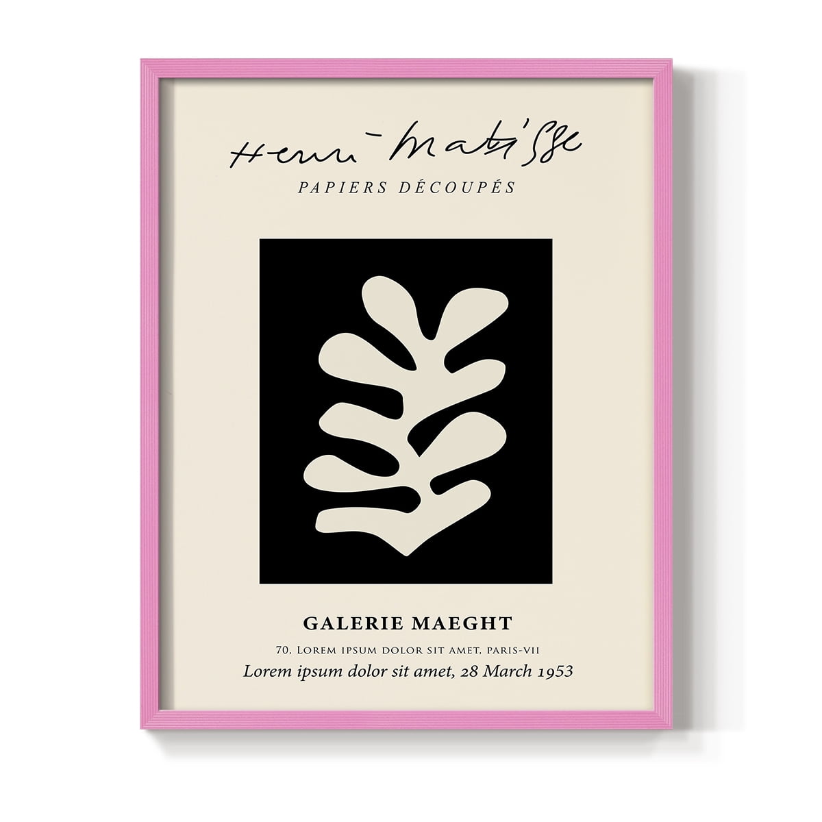 Matisse CL Framed Print in Pink Solid Wood 8 x 10 Framed Print