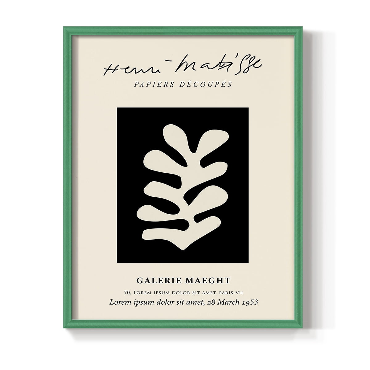 Matisse CL Framed Print in Green Solid Wood 8 x 10 Framed Print